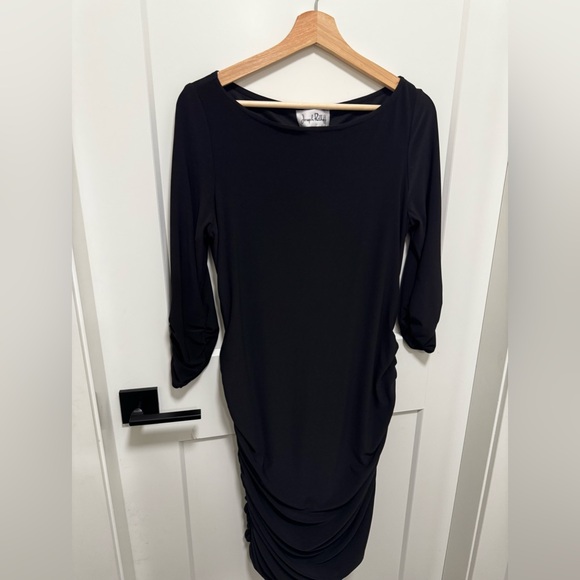 Joseph Ribkoff Dress Black ruched Women’s Size 10 - Picture 1 of 5